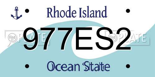 977ES2 Rhode Island License Plate
