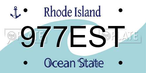 977EST Rhode Island License Plate