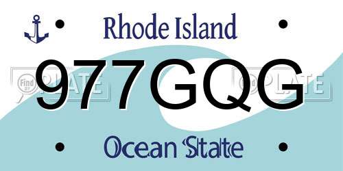 977GQG Rhode Island License Plate