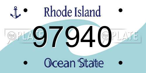 97940 Rhode Island License Plate