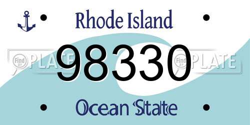 98330 Rhode Island License Plate