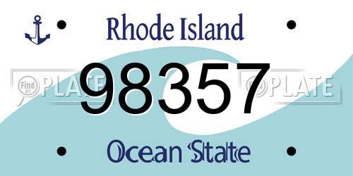 98357 Rhode Island License Plate