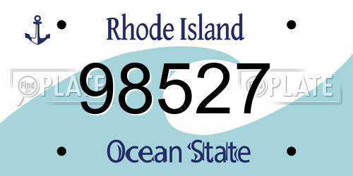98527 Rhode Island License Plate