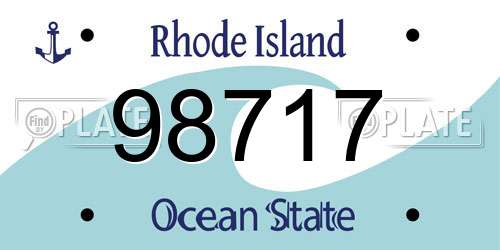 98717 Rhode Island License Plate