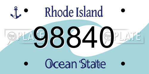 98840 Rhode Island License Plate