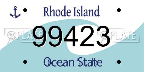 99423 Rhode Island License Plate