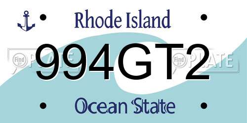 994GT2 Rhode Island License Plate