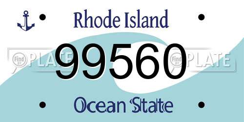 99560 Rhode Island License Plate