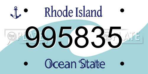 995835 Rhode Island License Plate