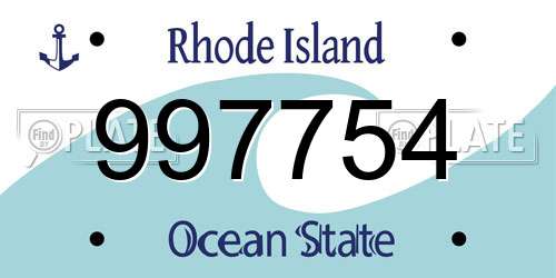 997754 Rhode Island License Plate