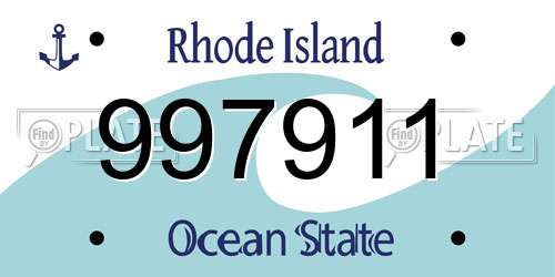 997911 Rhode Island License Plate