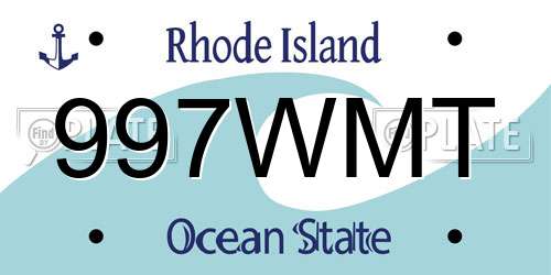 997WMT Rhode Island License Plate