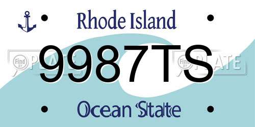 9987TS Rhode Island License Plate
