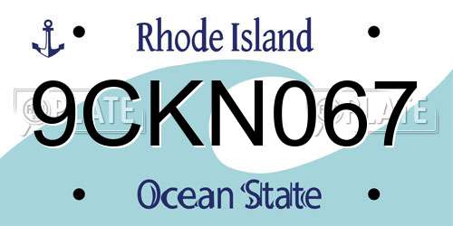 9CKN067 Rhode Island License Plate