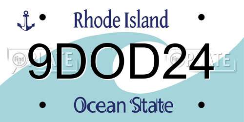 9DOD24 Rhode Island License Plate