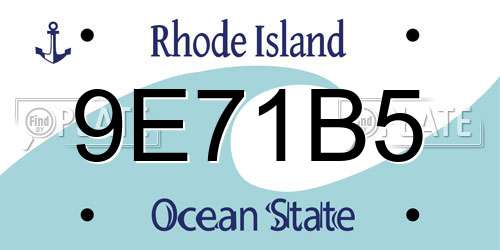 9E71B5 Rhode Island License Plate