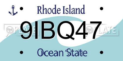 9IBQ47 Rhode Island License Plate