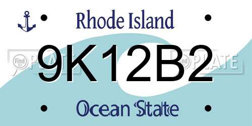 9K12B2 Rhode Island License Plate