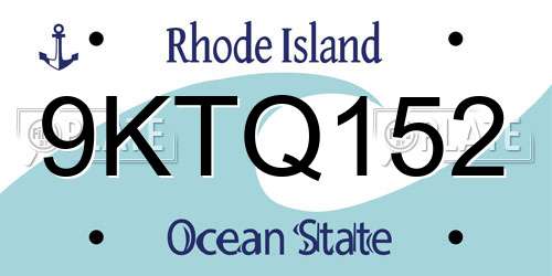 9KTQ152 Rhode Island License Plate