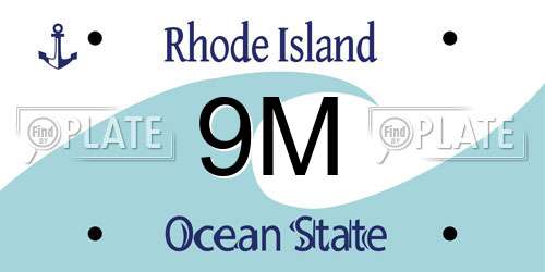 9M Rhode Island License Plate