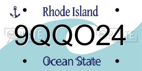 9QQO24 Rhode Island License Plate