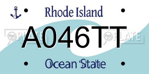 A046TT Rhode Island License Plate