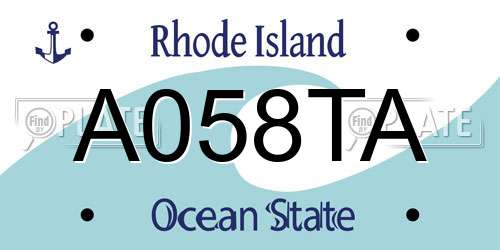 A058TA Rhode Island License Plate