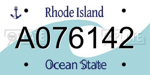 A076142 Rhode Island License Plate