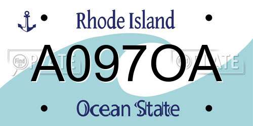 A097OA Rhode Island License Plate