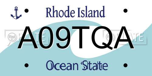 A09TQA Rhode Island License Plate