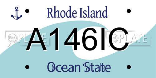 A146IC Rhode Island License Plate