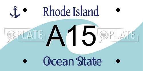 A15 Rhode Island License Plate