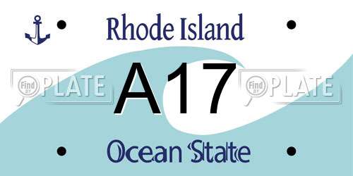A17 Rhode Island License Plate