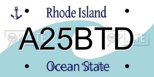 A25BTD Rhode Island License Plate