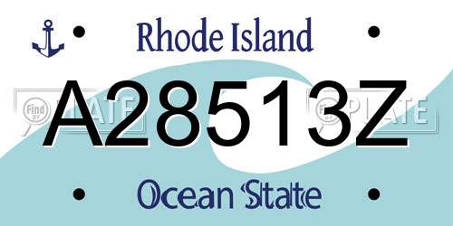 A28513Z Rhode Island License Plate
