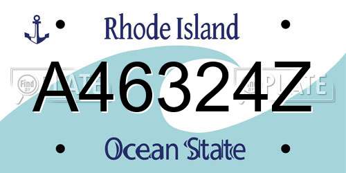 A46324Z Rhode Island License Plate