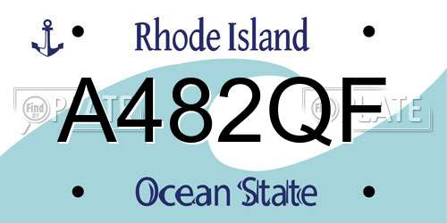 A482QF Rhode Island License Plate