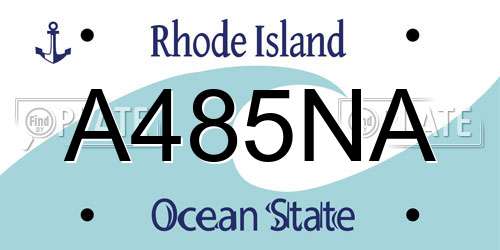 A485NA Rhode Island License Plate
