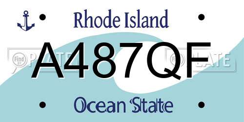 A487QF Rhode Island License Plate