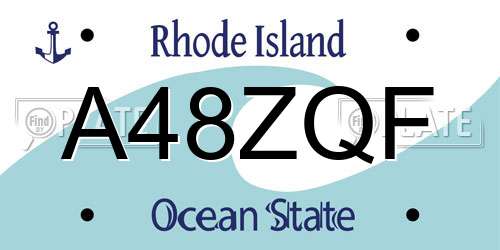 A48ZQF Rhode Island License Plate