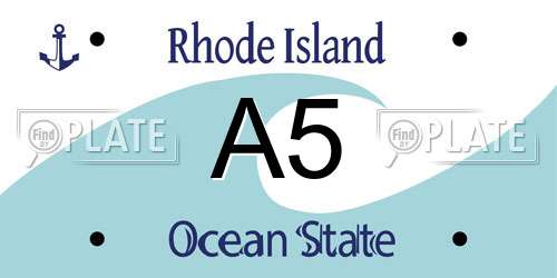 A5 Rhode Island License Plate