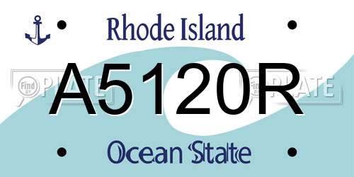A5120R Rhode Island License Plate