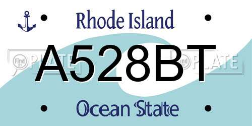 A528BT Rhode Island License Plate