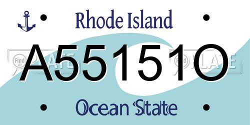 A55151O Rhode Island License Plate