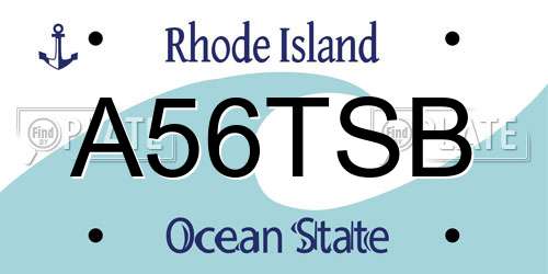 A56TSB Rhode Island License Plate