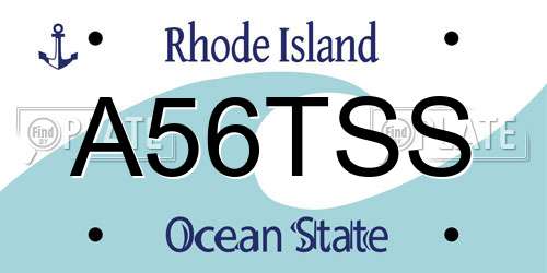 A56TSS Rhode Island License Plate