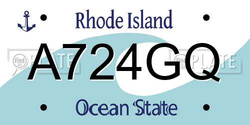 A724GQ Rhode Island License Plate