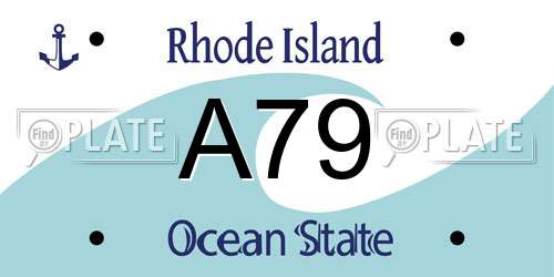 A79 Rhode Island License Plate