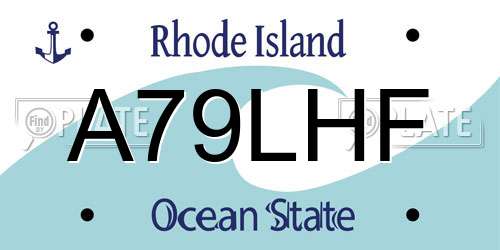 A79LHF Rhode Island License Plate