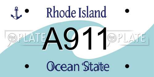 A911 Rhode Island License Plate